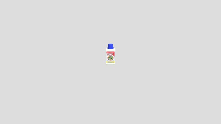 Square Insecticide Bottle 100 ml 3D Model