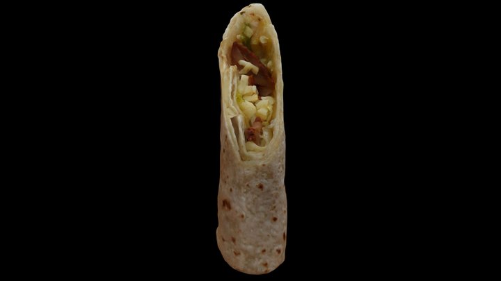 Wrap alone with sliced meat scan 3D Model