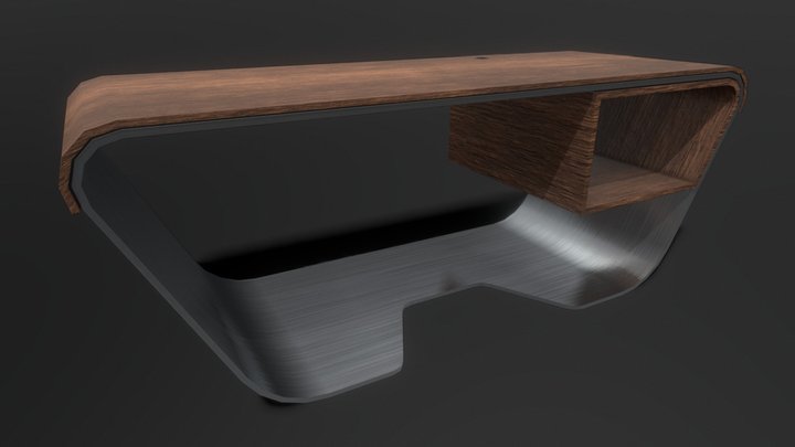 Twisted Desk (Executive) 3D Model