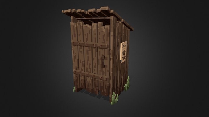 Decayed Outhouse 3D Model