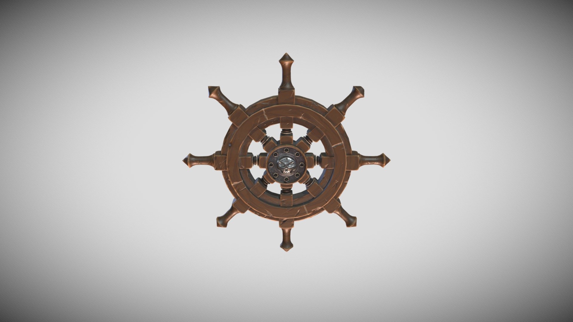 Stylized Pirate Ship's Wheel