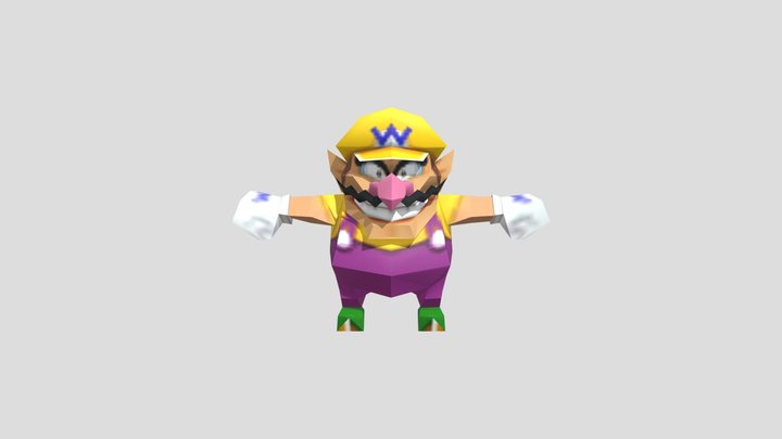 DS DSi - Super Mario 64 DS - Wario 3D Model