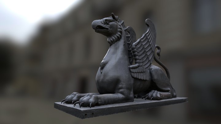 Griffon statue in Tbilisi 3D Model