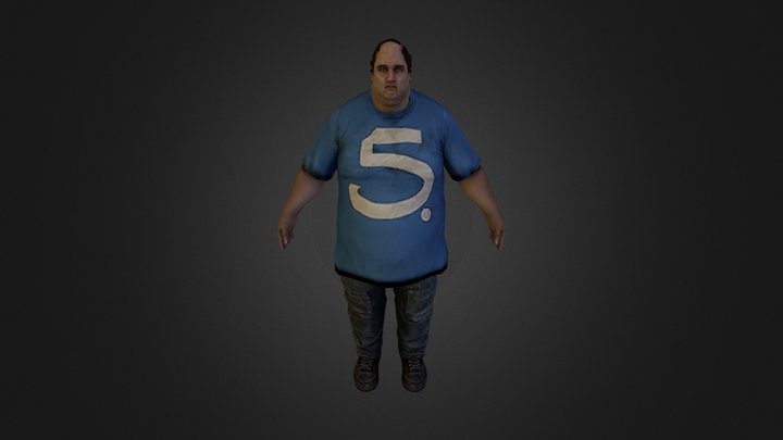 Obese Male 3D Model
