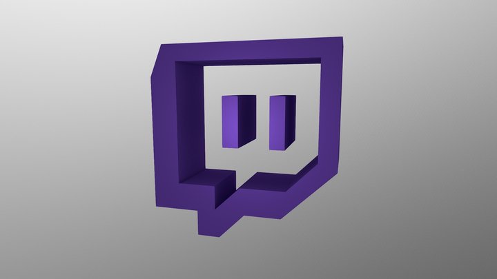 Twitch Logo 3D Model