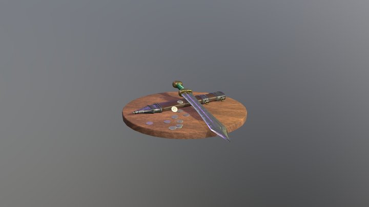 Gladius Sword and Sheath 3D Model
