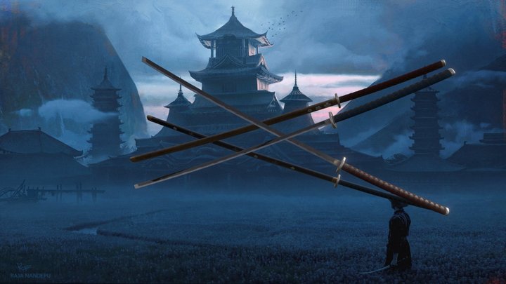 set of two katanas – Gratis 3D-model STL