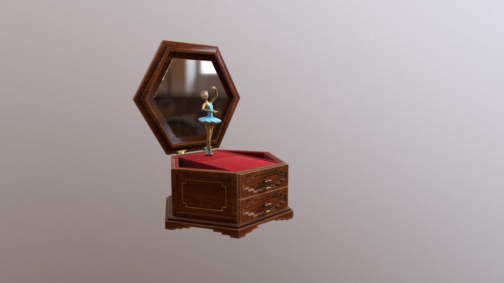 Ballerina Jewel Case 3D Model