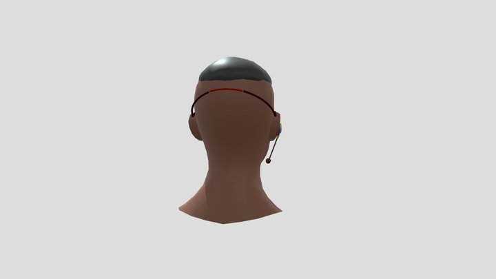 Headset With Human 3D Model