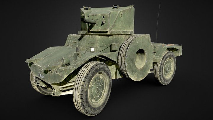 Panhard 178B (Game-Ready Armored Car) 3D Model