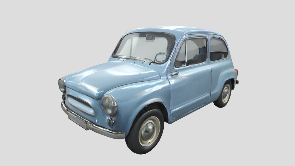 Light blue small car