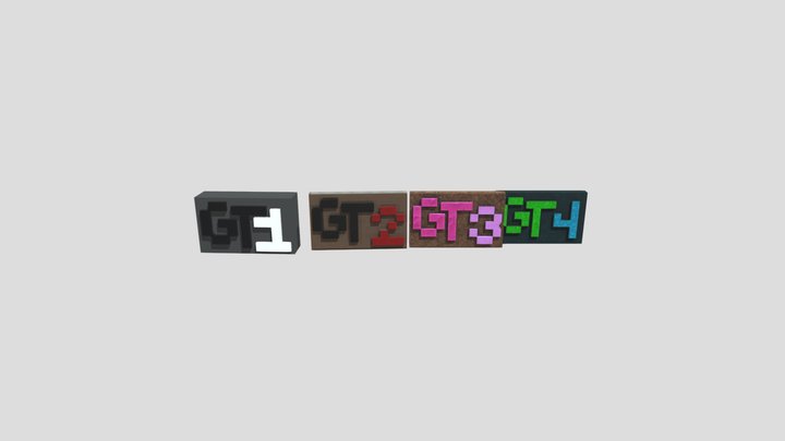 Gorilla Tag GT Badges 3D Model