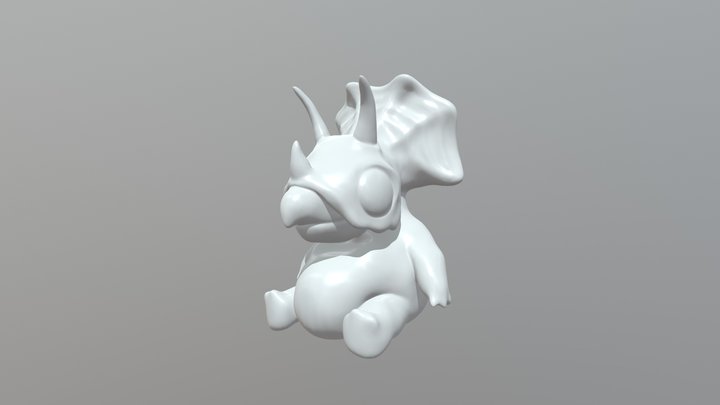 Baby Triceratops 3D Model
