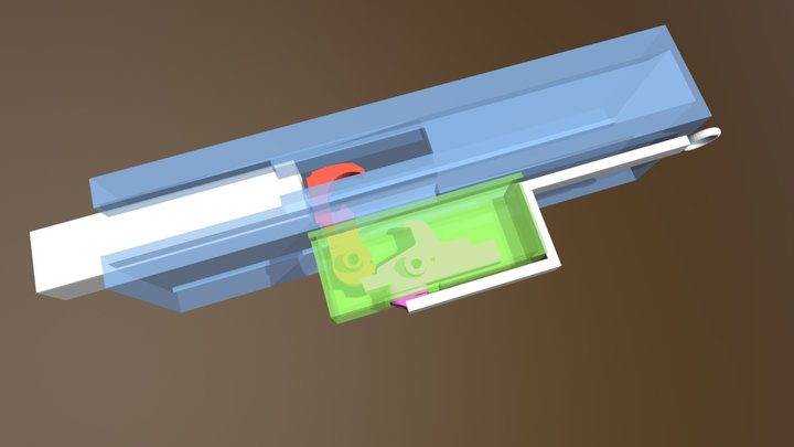 Sg43 rear end semi auto trigger pack transparent 3D Model