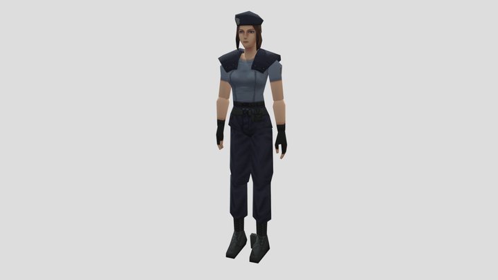 Ps1 Resident Evil 1 - Jill Valentine 3D Model