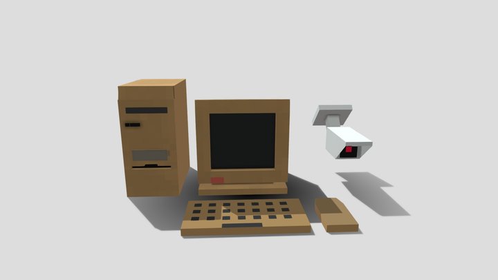 fnaf fan made office props 3D Model