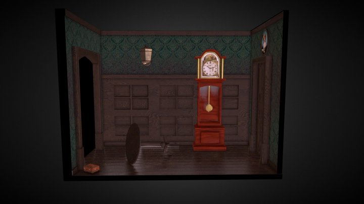 Hallway Diorama 3D Model