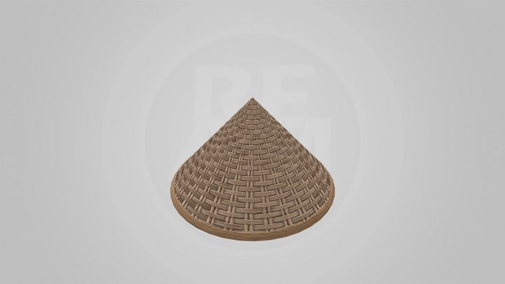 Asian conical hat 3D Model