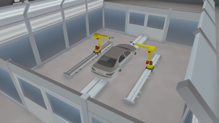 RoboLogix - Painting Bay 3D Model