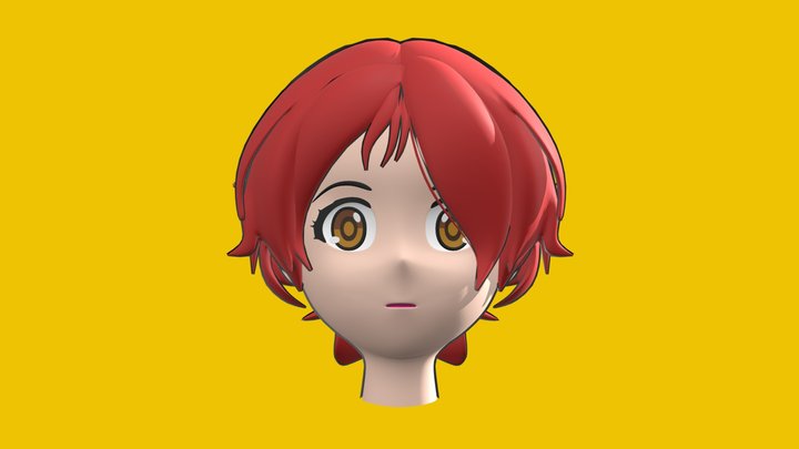 Anime head 3D Model