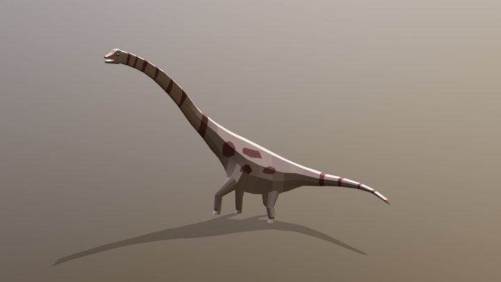 Low Poly Sauroposeidon 3D Model
