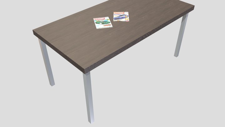 Стол офисный / Office desk Low Poly 3D Model