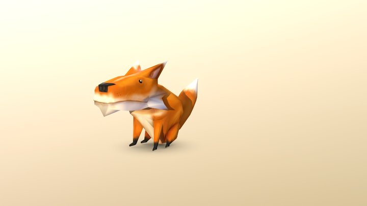 Fox Cub 3D Model