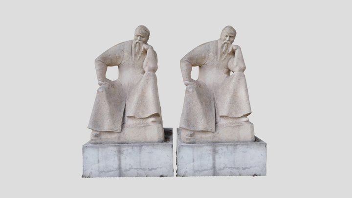 Statue in Bishkek city, Kyrgyzstan, Asia 3D Model