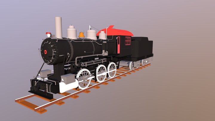 Steam Locomotive 3D Model