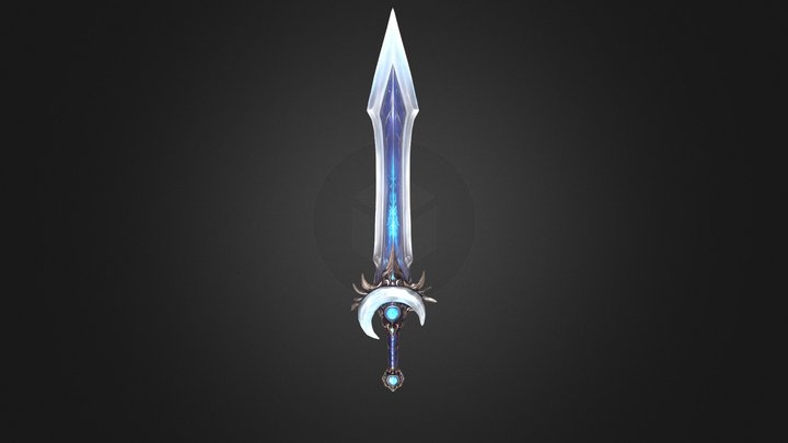 Moonblade Arcane Sword 3D Model