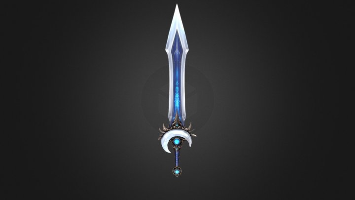 Moonblade Arcane Sword 3D Model