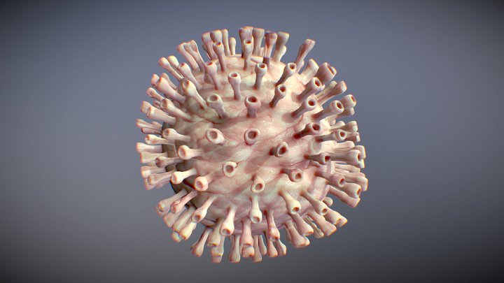 Virus 5 C Animated 3D Model