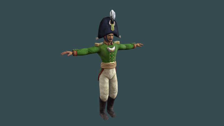 Napoleonic Russian army official 1812 3D Model