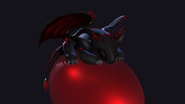 Sleeping baby dragon 3D Model