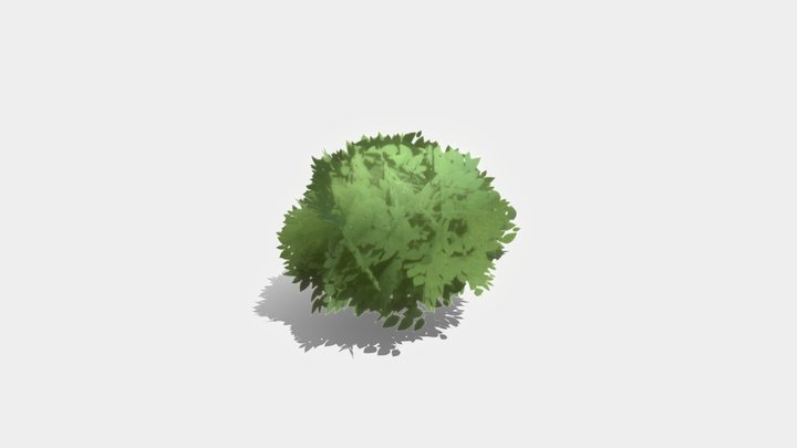 Simple Shrub Bushes 3D Model