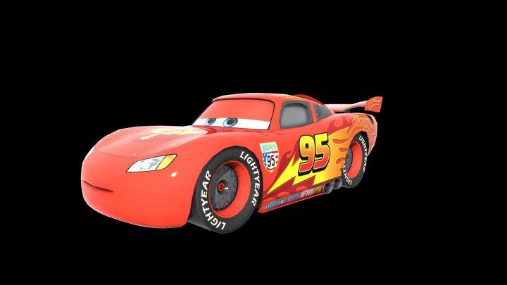 2006 Lightning McQueen 3D Model