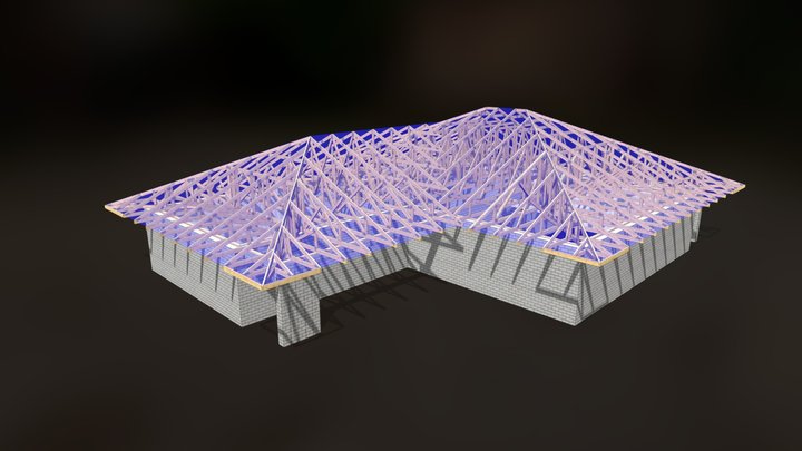 Poddasze nieużytkowe ze strychem 3D Model