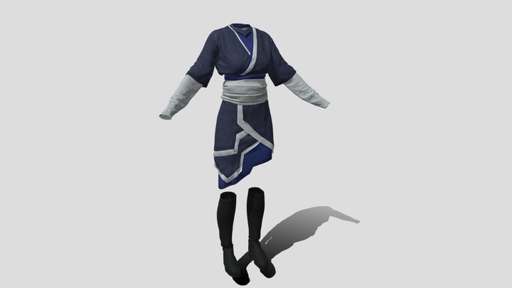 Blue robe 3D Model
