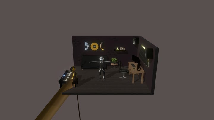 Studio Daft Punk 3D Model