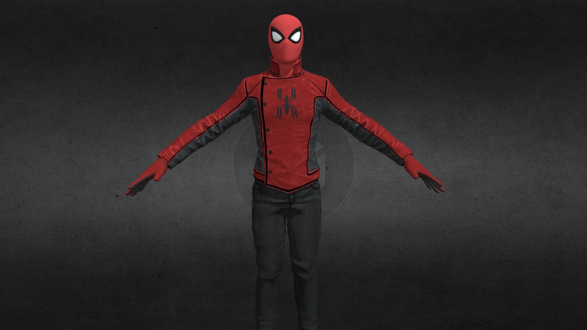 spiderman standing up straight