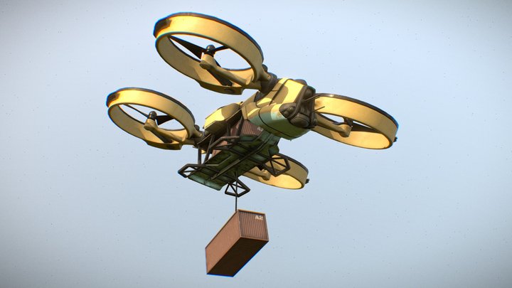 Quad Tiltrotor Aircraft 3D Model