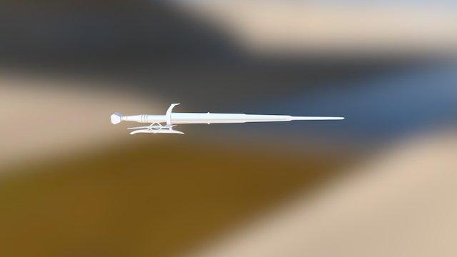Mourner Steel Sword - The Witcher 3 3D Model