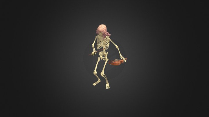Kaori  dance with violin 3D Model
