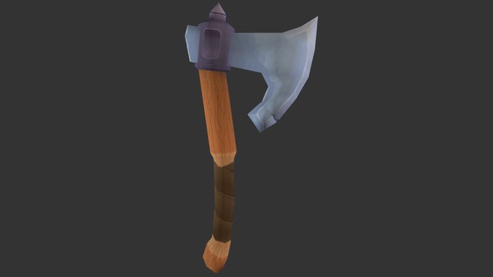 hand painted axe 3D Model