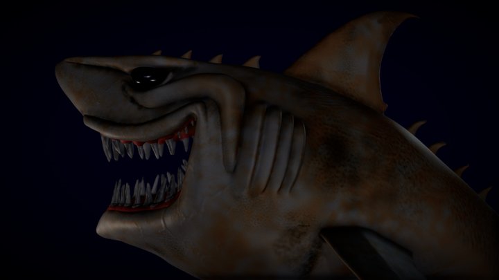 Neuchatel Lake Shark Statue 3D Model