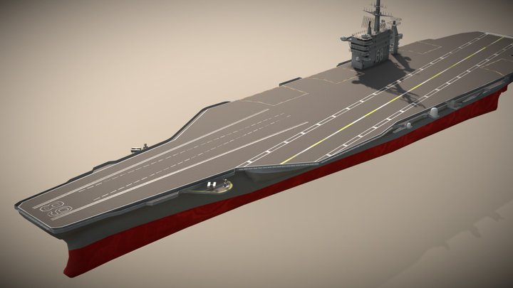 USS Nimitz class aircraft carrier 3D Model