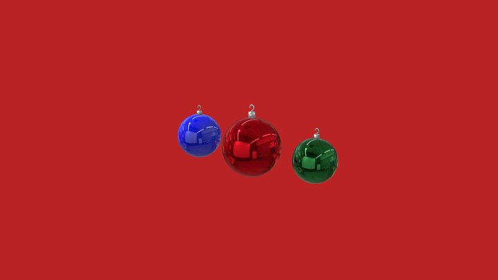 Christmas balls 3D Model