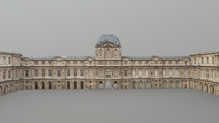 Cour carrée, Louvre Museum - photogrammetry 3D Model