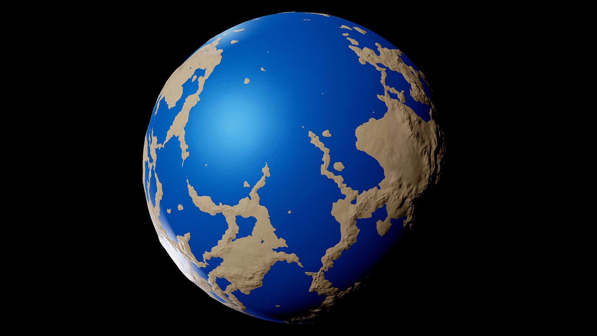 Planet with mountain ranges (free download)