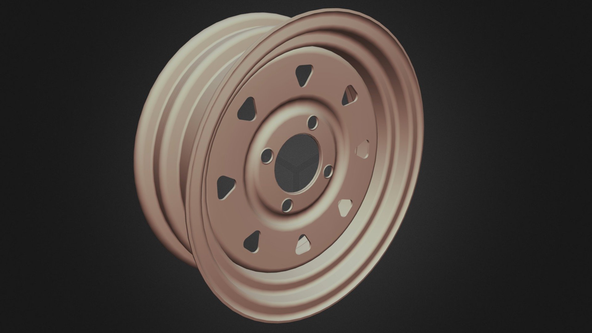 12 inch x 4 inch Trailer Wheel - Buy Royalty Free 3D model by MR.AnyCAD ...